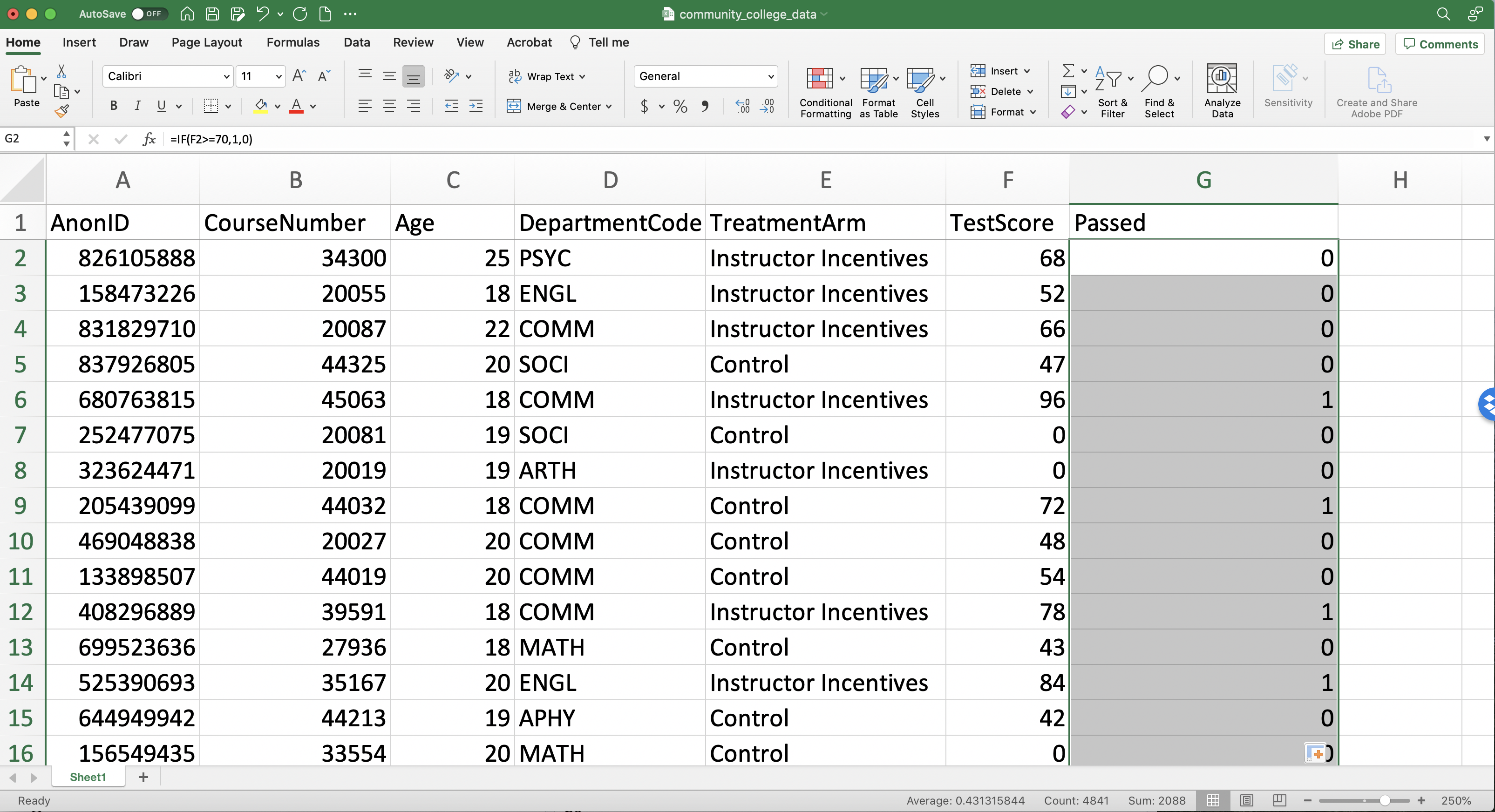 Generating a Passed Variable (Step 3)