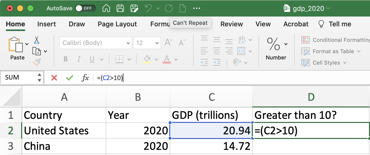 Is GDP Greater than 10 in the U.S. Part 1