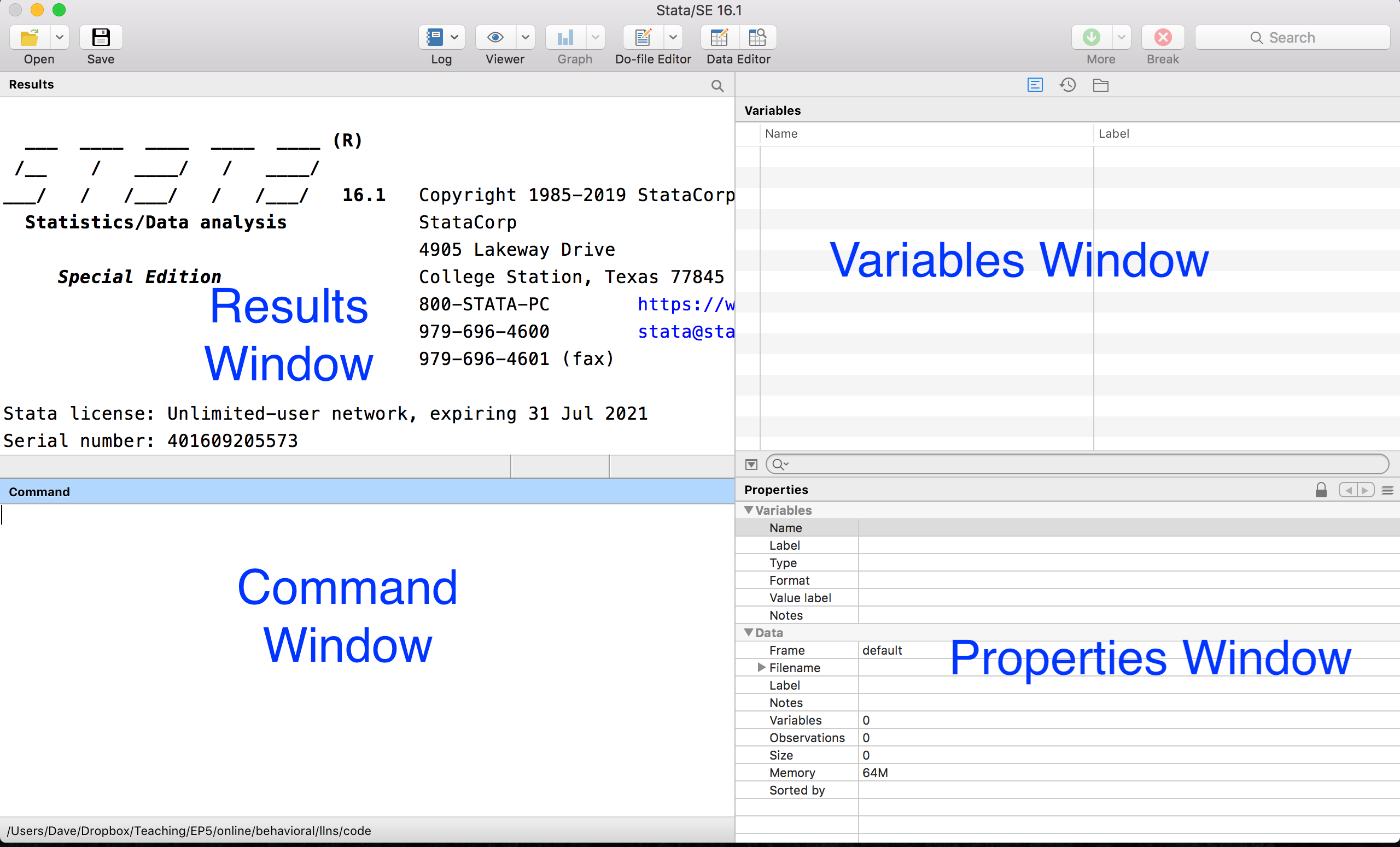 Stata Graphical User Interface